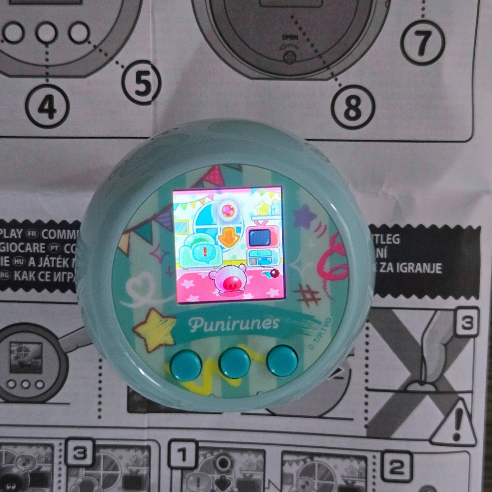 Punirunes Digital Pet Toy Spin Master Teal Blue‎ Squishy Virtual Pet Interactive